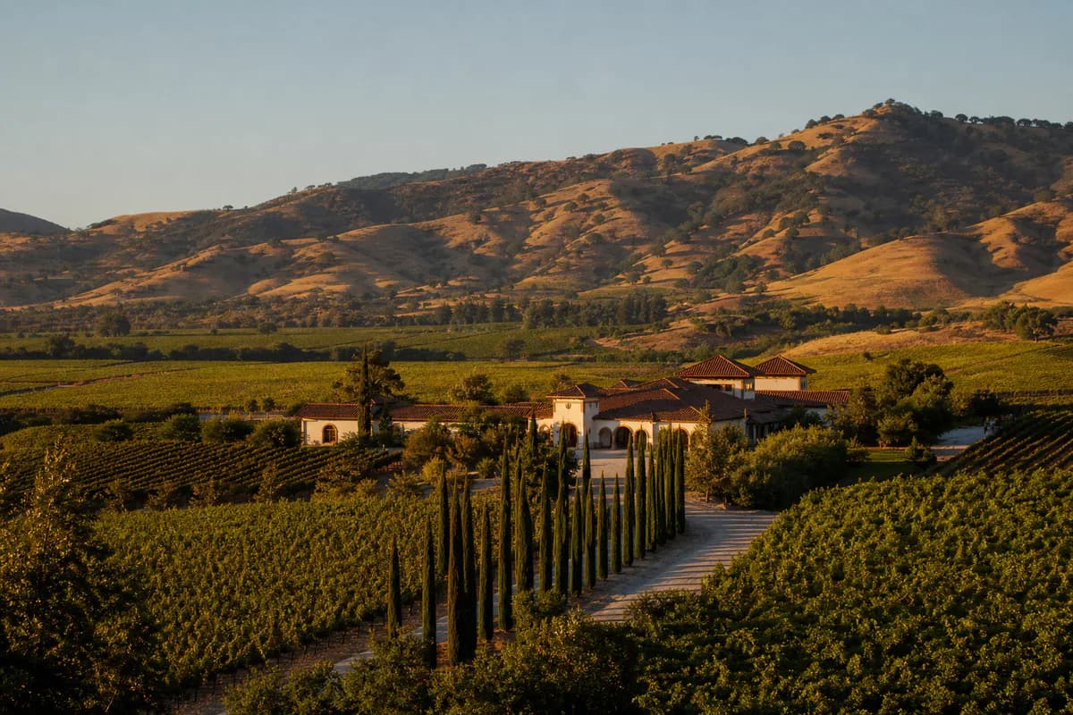 Viñedos y hacienda en el Valle de Colchagua